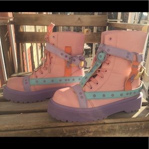 YRU strange Cvlt Disorder Pastel Platform Boots